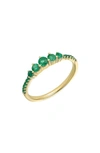Bony Levy El Mar Stackable Ring In 18k Yellow Gold - Emerald