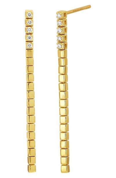 Bony Levy Cleo Diamond Linear Drop Earrings In 18k Yellow Gold