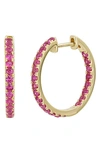 Bony Levy El Mar Inside Out Hoop Earrings In 18k Yellow Gold - Ruby