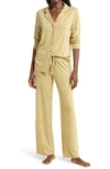 Nordstrom Moonlight Eco Knit Pajamas In Olive Ecru Feather