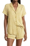 Nordstrom Moonlight Eco Short Knit Pajamas In Olive Ecru Feather