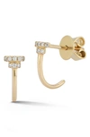 Dana Rebecca Designs Sylvie Rose Diamond Bar Huggie Hoop Earrings In Yellow Gold