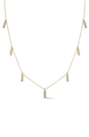 DANA REBECCA DESIGNS SYLVIE ROSE DIAMOND BAR STATION NECKLACE