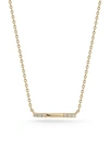 Dana Rebecca Designs Sylvie Rose Diamond Bar Pendant Necklace In Yellow Gold