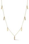 Dana Rebecca Designs Sylvie Rose Diamond Bar Charm Necklace In Yellow Gold