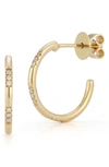 DANA REBECCA DESIGNS SYLVIE ROSE DIAMOND HOOP EARRINGS