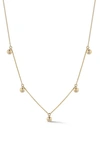 DANA REBECCA DESIGNS LULU JACK DIAMOND BEZEL CHARM NECKLACE