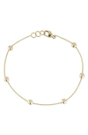 Dana Rebecca Designs Lulu Jack Diamond Bezel Station Bracelet In Yellow Gold