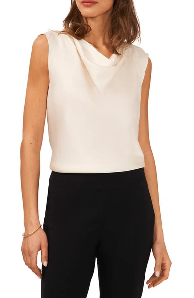 Halogen Cowl Neck Sleeveless Top In Arctic Wolf