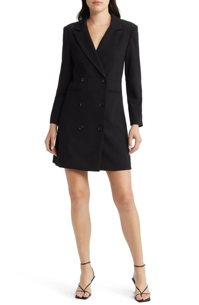 French Connection Carey Long Sleeve Blazer Minidress In Black