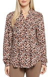 Nydj Pleated Yoke Long Sleeve Peasant Blouse In Evita