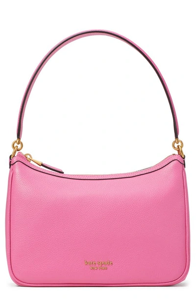 Kate Spade Small Sam Pebble Leather Shoulder Bag In Pink Cloud