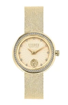 Versus Lea Crystal Watch, 35mm In Ip Yellow Gold