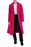 Cole Haan Slick Wool Blend Coat In Fuchsia