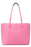 Kate Spade Large Veronica Pebble Leather Tote Bag In Pink Cloud
