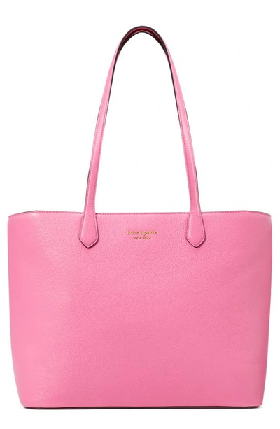 Kate Spade Large Veronica Pebble Leather Tote Bag In Pink Cloud