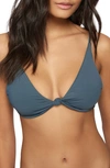 O'neill Saltwater Solids Pismo Bikini Top In Slate