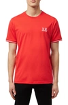 Psycho Bunny Kingwood Embroidered T-shirt In Chili Red