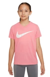 Nike Kids' Dri-fit Legend Graphic T-shirt In Coral Chalk/ White