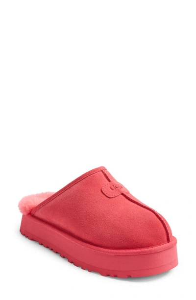 Ugg Discoquette Genuine Shearling Slide Slipper In Pink Glow