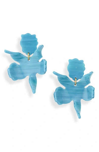 Lele Sadoughi Small Lily Earrings In Turquoise