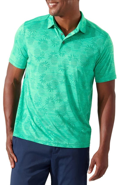Tommy Bahama Pineapple Palm Coast Short Sleeve Polo In Green Spiza
