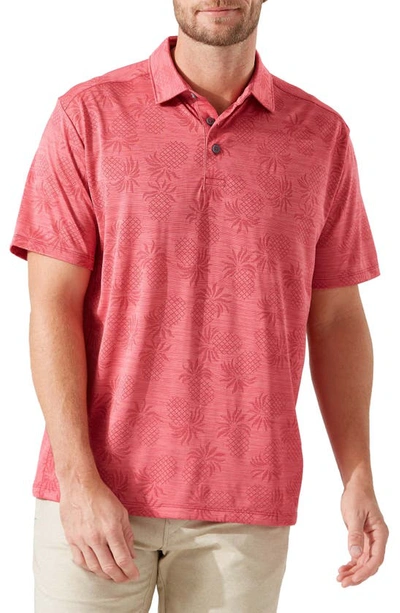 Tommy Bahama Gray Boston Red Sox IslandZone Pineapple Palm Coast Polo