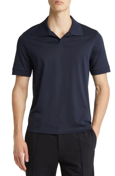 Theory Malden Johnny Collar Polo In Eclipse