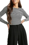 Splendid Brandice Stripe Long Sleeve Top In Blue