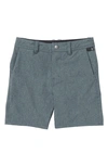 Volcom Kids' Cross Shred Static Hybrid Shorts In Dark Slate