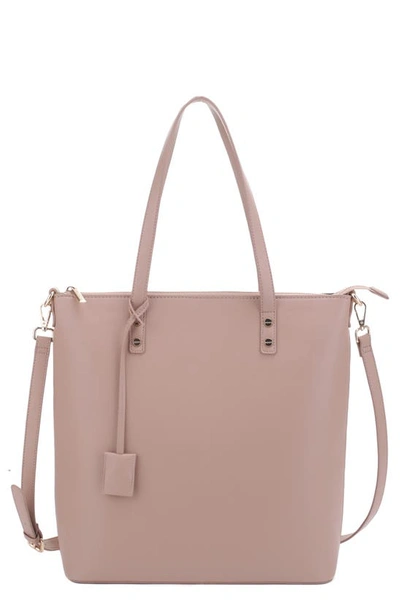 Mali + Lili Ashley Recycled Vegan Leather Everyday Tote In Taupe