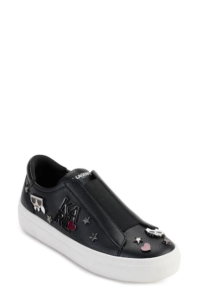 Karl Lagerfeld Caitie Slip-on Sneaker In Black