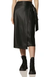 Avec Les Filles D-ring Detail High Waist Skirt In Black