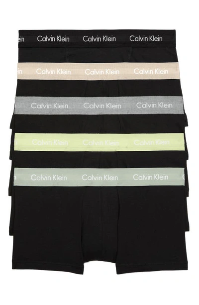 Calvin Klein 5-pack Boxer Briefs In Cbr Black W/ Bl