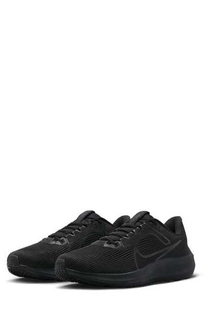 Nike Men's Pegasus 40 Road Running Shoes In Black/ Anthracite/ Black