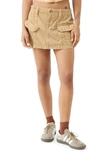 Bdg Urban Outfitters Y2k Corduroy Cargo Skirt In Cream