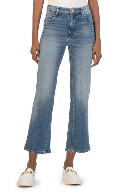 Kut From The Kloth Kelsey Fab Ab High Waist Ankle Flare Jeans In Helped