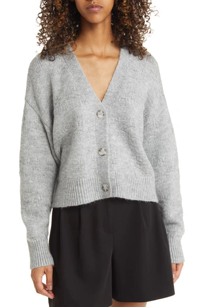 Topshop Basket Weave Stitch Cardigan In Grey | ModeSens