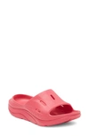 Hoka Gender Inclusive Ora Recovery Slide 3 Sandal In Raspberry/raspberry