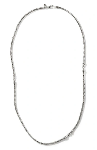 John Hardy Mens' Classic Chain Station Necklace In Silver