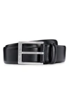 Hugo Boss Elloy Leather Belt In Black