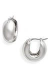 Jenny Bird Chubby Huggie Hoop Earrings In Silver