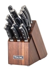 Viking 15-piece German Steel & Acacia Wood Knife Block Set In Acacia Wood