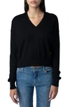 Zadig & Voltaire Friday V-neck Cashmere Jumper In Noir