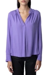 Zadig & Voltaire Tink Tunic Blouse In Lavende