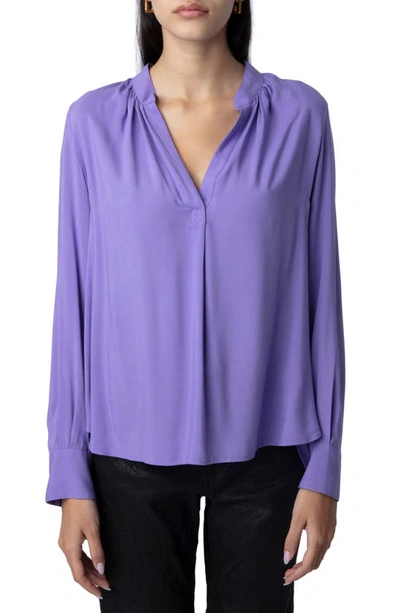 Zadig & Voltaire Tink Tunic Blouse In Lavende