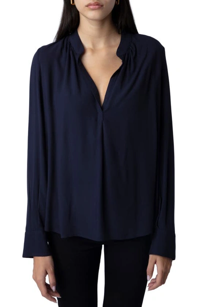 Zadig & Voltaire Tink Tunic Blouse In Blue