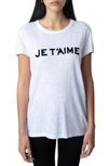 Zadig & Voltaire Je T'aime Graphic T-shirt In Blanc