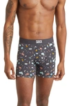 Saxx Vibe Boxer Briefs In Fun Bits 2.0- Fd Black