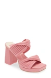 Dolce Vita Altin Platform Slide Sandal In Pink Stella